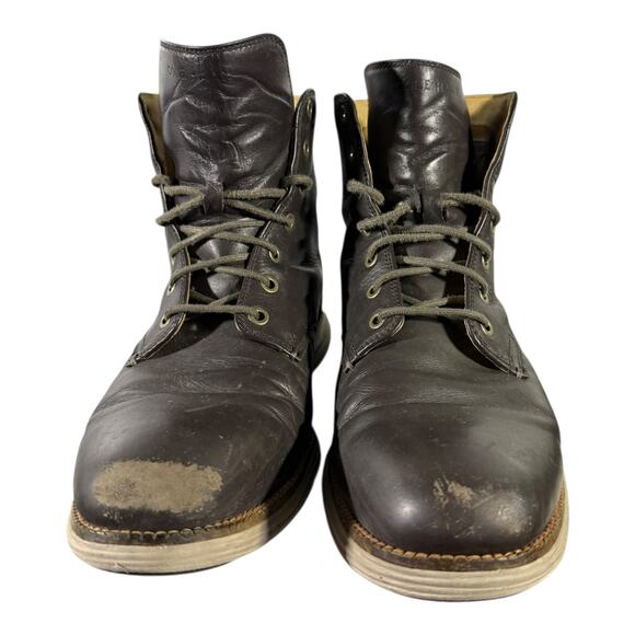 Cole Haan Men’s Leather Lace Up Boots Brown Size 11.5M C23421 Casual Comfort - Picture 2 of 9